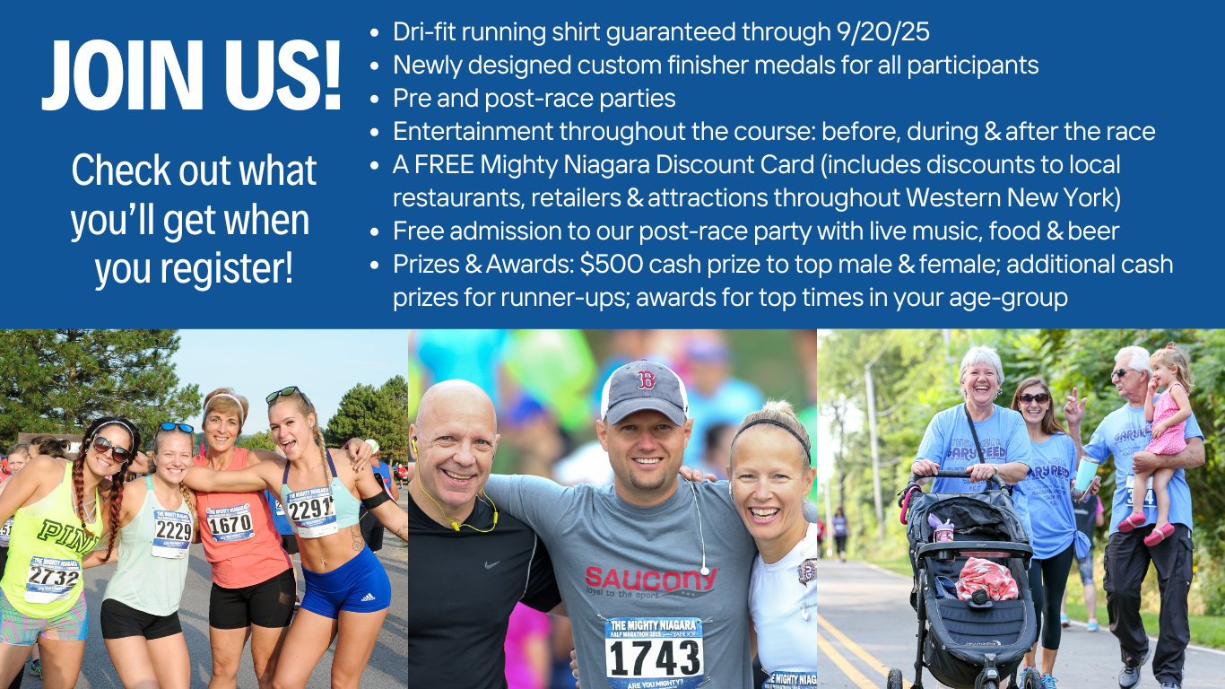 Mighty Niagara Half Marathon & Hospice Dash 5K in Youngstown, NY